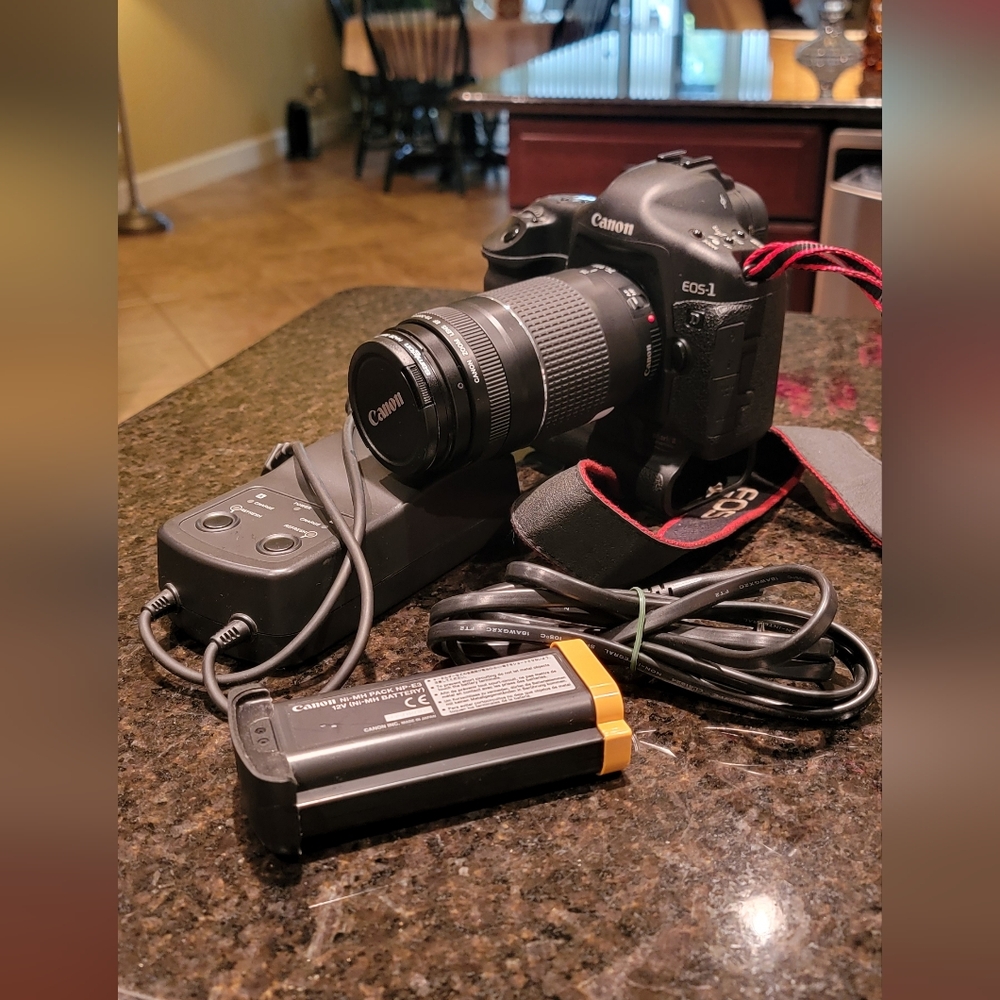CANON EOS-1 Mark II Digital 75-300mm Lens & Receipt, Bag